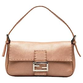 Fendi-Fendi Selleria Mama Baguette Bag Sac à main en cuir 8BR101 en bon état-Autre