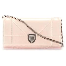 Dior-Dior クリスチャンディオール  ディオラマ チェーンウォレット  Enamel Crossbody Bag in Great Condition-Pink