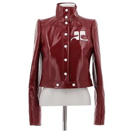 COURREGES Chaquetas T.FR 38 Algodón Burdeos