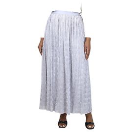 Giorgio Armani Lilafarbener Plissee-Maxirock – Größe UK 18 Lila