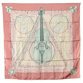 Hermès-Hermès Foulard La Musique des Sphères Rose-Rose