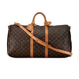 Louis Vuitton-Louis Vuitton Keepall Bandouliere 55 mit Monogramm in Braun-Braun