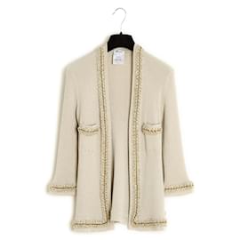 Chanel-Chanel 2010 Cardigan FR40 Beige Gold Cashmere and cotton chains Cardigan US10

Translation: Chanel 2010 Cardigan FR40 Beige Gold Cashmere and cotton chains Cardigan US10-Beige