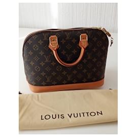 Louis Vuitton-Sac Alma Louis Vuitton, vendu avec son dustbag et son sachet.-Marron