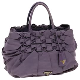 Prada-PRADA Hand Bag Nylon Purple Auth 75585-Purple