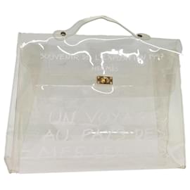 Hermès-HERMES Vinyl Kelly Hand Bag Vinyl Clear Auth 75238-Other