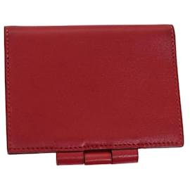 Hermès-HERMES Agenda Mini Day Planner Cover Leather Red Auth bs14629-Red
