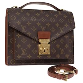 Louis Vuitton-Bolsa de mão LOUIS VUITTON Monograma Monceau 2maneira M51185 Autenticação de LV 74586-Monograma