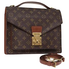 Louis Vuitton-LOUIS VUITTON Monogram Monceau Hand Bag 2way M51185 LV Auth 74586-Monogram
