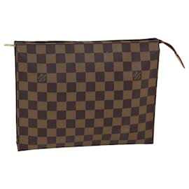 Louis Vuitton-LOUIS VUITTON Damier Ebene Poche Toilette 26 Beutel N47543 LV Auth 75175-Andere