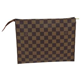 Louis Vuitton-LOUIS VUITTON Damier Ebene Poche Toilette 26 Beutel N47543 LV Auth 75175-Andere