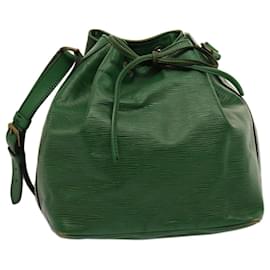 Louis Vuitton-LOUIS VUITTON Epi Petit Noe Shoulder Bag Green M44104 LV Auth 75182-Green