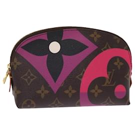 Louis Vuitton-LOUIS VUITTON Monogram Game On Pochette Cosmetic PM Pouch M80283 LV Auth 75153-Monogram