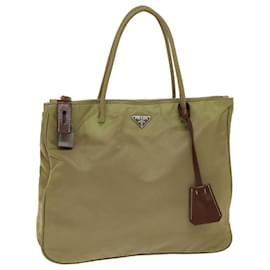 Prada-PRADA Sac Cabas Nylon Beige Authentique 75578-Beige