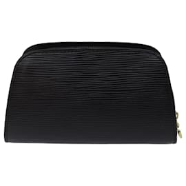 Louis Vuitton-Bolsa LOUIS VUITTON Epi Dauphine PM Preto M48442 Autenticação de LV 75655-Preto