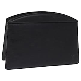 Louis Vuitton-LOUIS VUITTON Epi Trousse Crete Clutch Schwarz M48402 LV Auth 75464-Schwarz