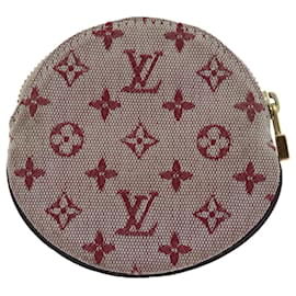 Louis Vuitton-LOUIS VUITTON Monogramm Mini Porte Monnaie Ron Geldbörse Rot M92462 Auth hk1287-Rot