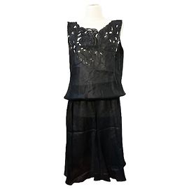 Robe en lin noir Krizia Noir