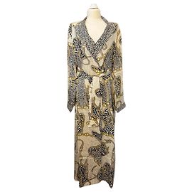Autre Marque Vestaglia e camicia PARAH in seta stampa leopardata Multicolore