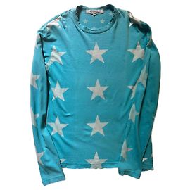 Junya Watanabe Comme des Garçons SS2002 Light Blu "Star" Langarmshirt Hellblau
