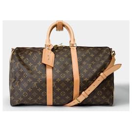 Louis Vuitton-LOUIS VUITTON Keepall Bag in Brown Canvas - 101919-Brown