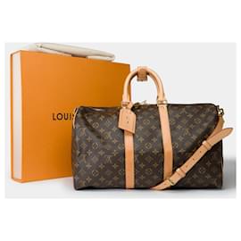 Louis Vuitton-LOUIS VUITTON Keepall Bag in Brown Canvas - 101919-Brown