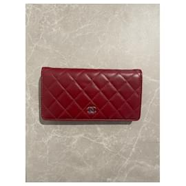 Chanel-CHANEL Portafogli T.  Leather-Rosso
