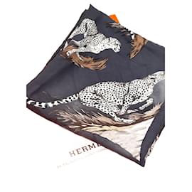 Hermès-Foulard HERMÈS-Gris