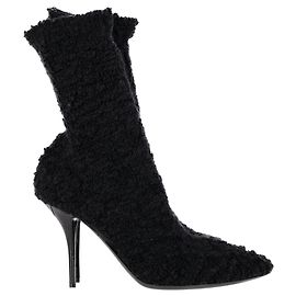 Botas de estilete Dolce & Gabbana em Shearling Preto Preto