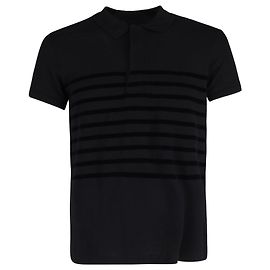 Polo Jean Paul Gaultier de algodón a rayas negras Negro