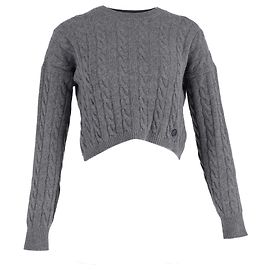 Pull Maille Maje en Laine Grise Gris