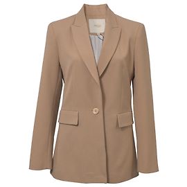 Maje Single Breasted Blazer in Beige Polyester Beige
