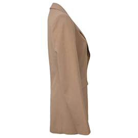 Maje-Maje Single Breasted Blazer in Beige Polyester-Beige