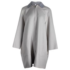 Hermès Hermes Front Zip Coat in Grey Cashmere Grey
