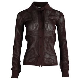 Bottega Veneta Cardigan a rete Bottega in poliammide marrone Marrone