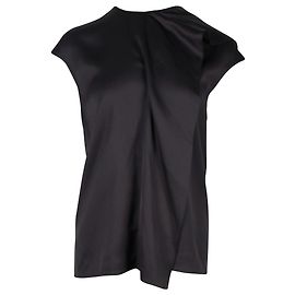 Blusa smanicata Hermès in seta nera Nero