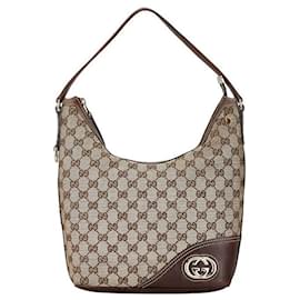 Gucci-Gucci GG Canvas New Briit Shoulder Bag Canvas Shoulder Bag 182491 in good condition-Other