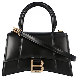 Borsa Balenciaga Hourglass XS nera Nero