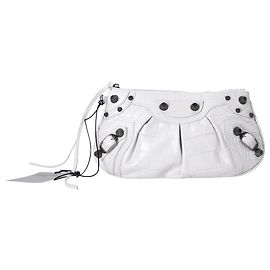 Balenciaga Le Cagole Mini Multi Bolsa em couro de pele de cordeiro branco Branco