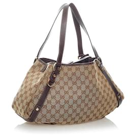 Gucci-Gucci GG Canvas Abbey Shoulder Bag Canvas Shoulder Bag 130736 in Good condition-Other