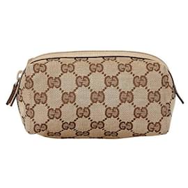 Gucci-Gucci GG Canvas Accessory Pouch Canvas Vanity Bag 29596 in good condition-Other