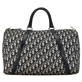 Dior Oblique Canvas Boston Bag Bolsa de viagem de lona em bom estado Outro