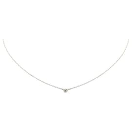 Tiffany & Co-Tiffany & Co Platinum Diamond By The Yard Collier pendentif Collier en métal en bon état-Autre