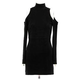 Robe Balmain T.FR 36 en daim Noir