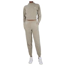 Autre Marque-Neutral cropped jumper and sweatpants set - size XS-Other