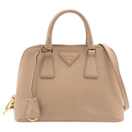 Prada-Prada neutral 2way Saffiano leather top handle bag-Other