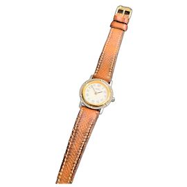 Reloj Hermès Marrón de Cuero Castaño