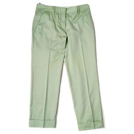 Pantaloni Prada verde chiaro degli anni 2000 Verde