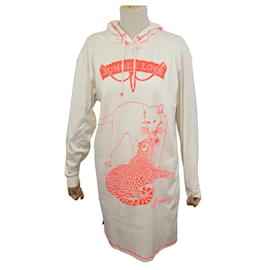 Hermès-NEUF ROBE HERMES SWEAT PULL JUNGLE LOVE S 36 EN COTON COTTON NEW DRESS-Écru