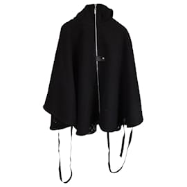 Louis Vuitton-Louis Vuitton 2020 Monogram Hooded Cape in Black Wool-Black
